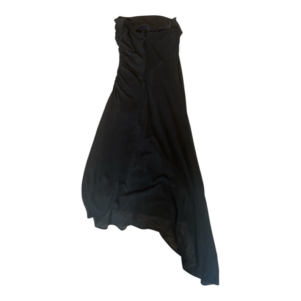 Vintage Laundry By Shelli Segal Black Asymmetrical Sheath Dress-size 6 - Picture 2 of 5